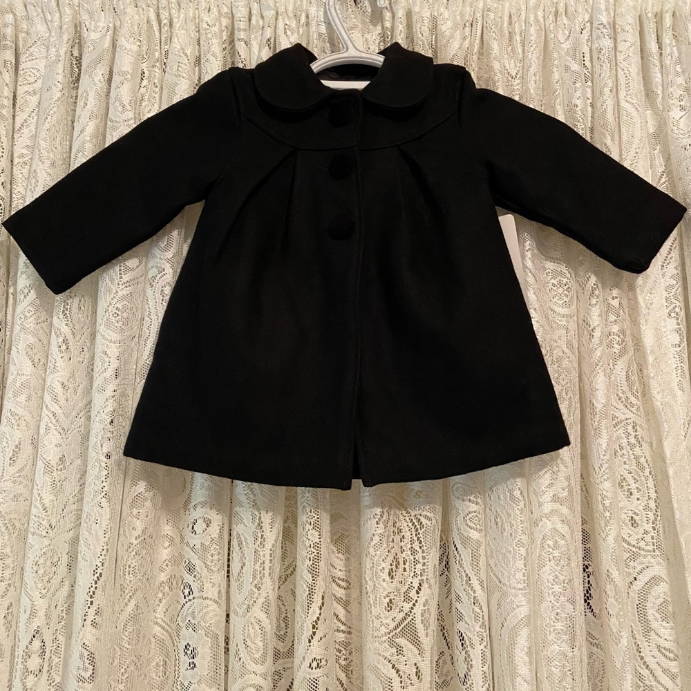 Wool Blend Girls Pea Coat